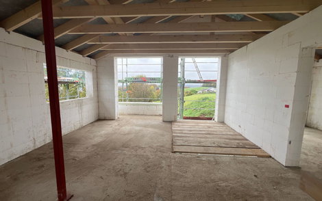Rohbau im Dachgeschoss in Ennepetal