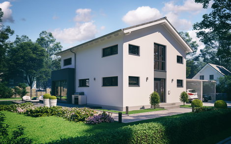 Massivhaus Kern-Haus Familienhaus Allea Eingangsseite