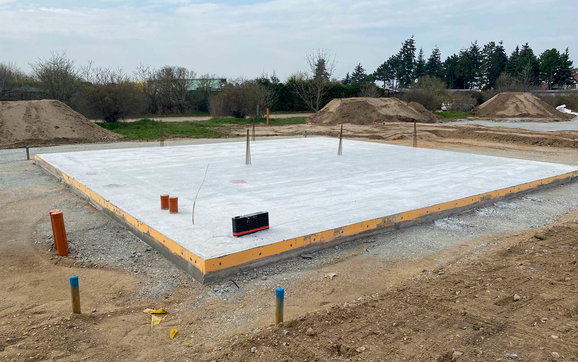 fertige Bodenplatte für Kern-Haus Trend in Eilenburg