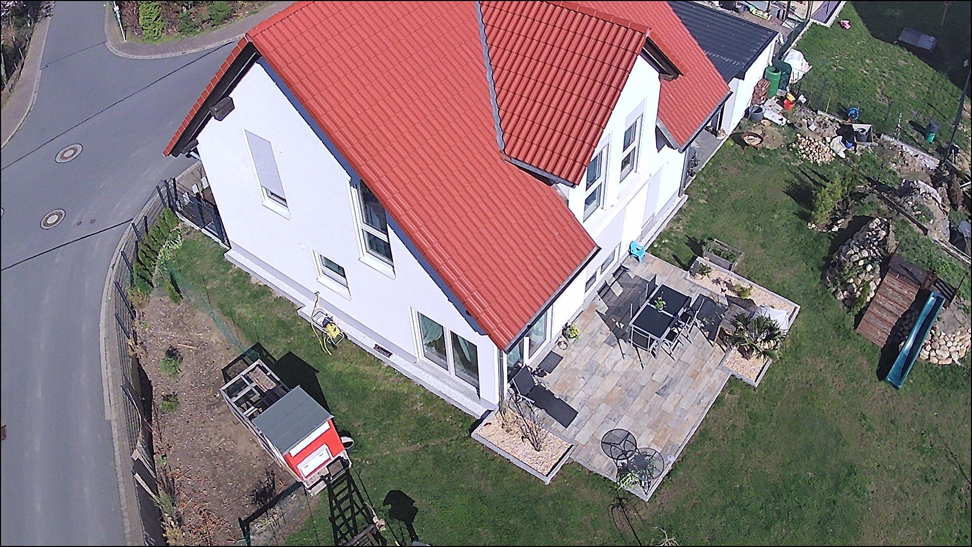 Kern-Haus Luna in Fuchshain aus der Vogelperspektive