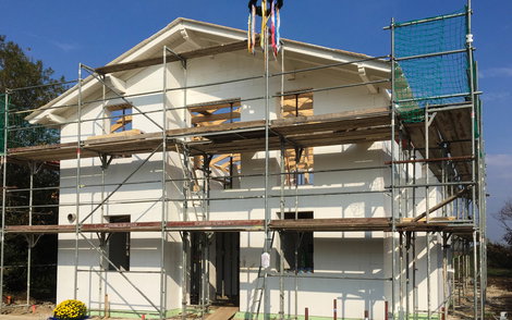 Richtfest eines Kern-Haus Vero in Wengelsdorf