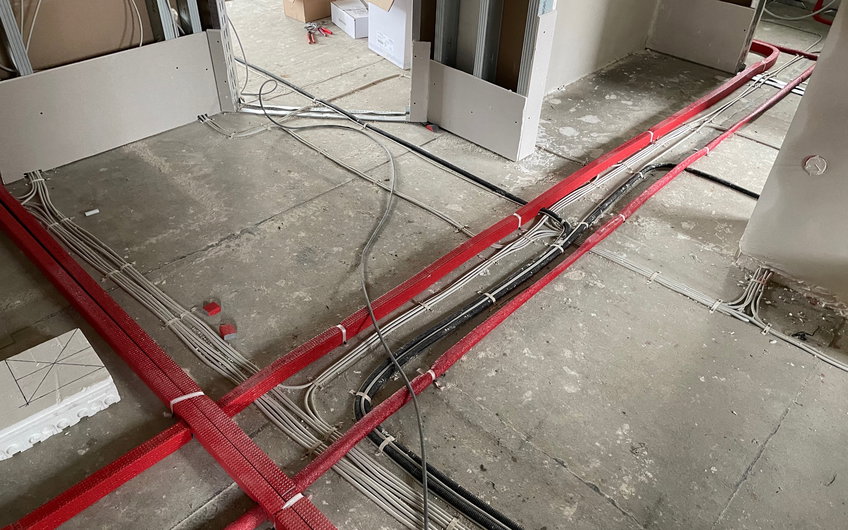 Die Sanitär Rohinstallation beginnt