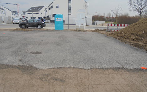 Schottertragschicht auf dem Grundstück des individuell geplanten Einfamilienhauses Luna von Kern-Haus in Ludwigshafen