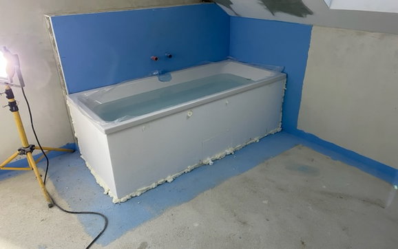 Innenausbau Badezimmer Dachgeschoss