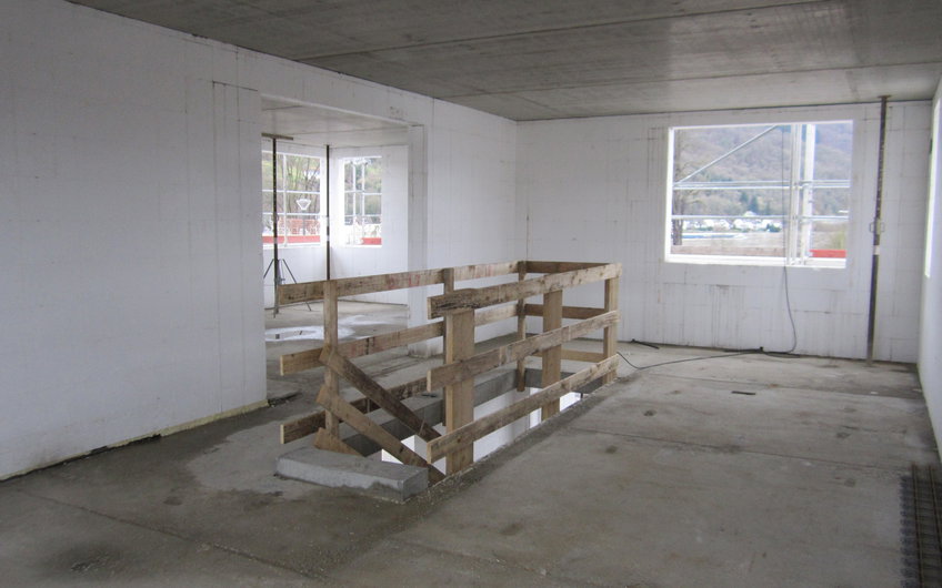 Gesetzte Betontreppe.