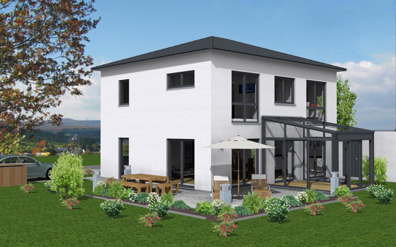 Ansicht des Gartens