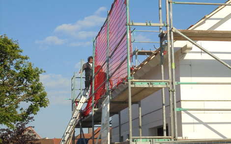 Stellung des Dachstuhls in Linkenheim-Hochstetten