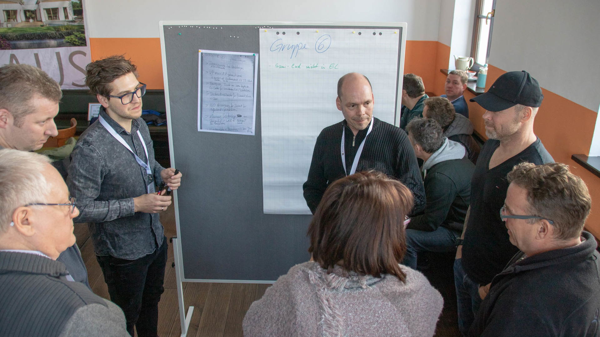 Beratungen im Workshop beim Handwerkertag von Kern-Haus Leipzig in Jesewitz