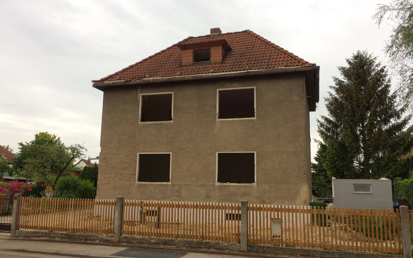 Das Haus muss noch abgerissen werden