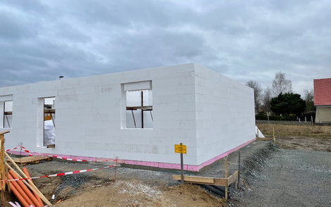 Rohbau Wände EG Ecke