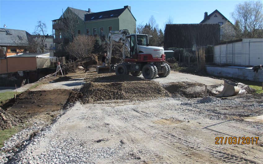 Vorbereitung des Bauplatzes in Limbach-oberfrohna