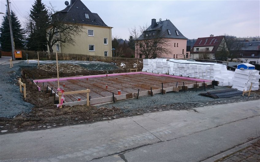 Bodenplatte für Haus Vero in Chemnitz