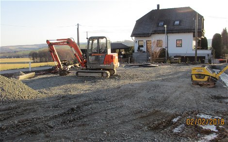 Tiefbauarbeiten für Kern-Haus-Bungalow in Chemnitz-Euba