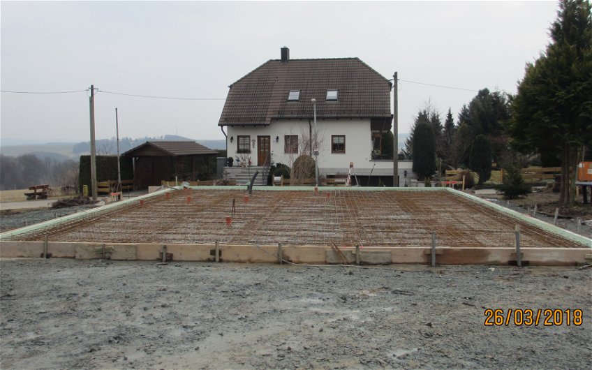 Bodenplatte für Kern-Haus-Bungalow in Chemnitz-Euba