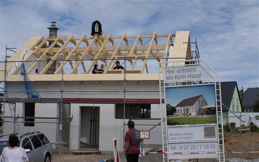 Dachstuhlweihe für Kern-Haus Family in Marienberg