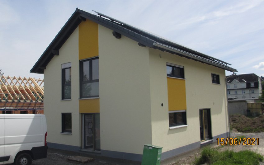 Fertigstellung Außenputz Kern-Haus Jara in Olbernhau