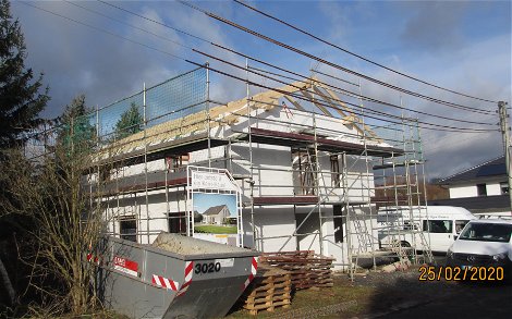 Dachstuhl für Kern-Haus Jara in Chemnitz-Rottluff