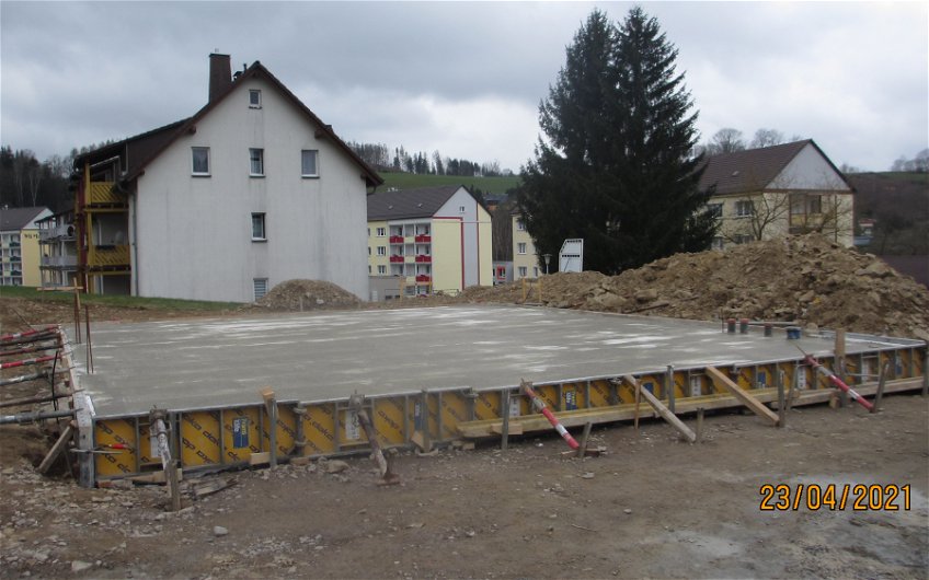Bodenplatte für Kern-Haus Signum in Mulda
