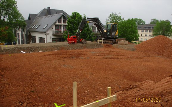 Gründung für Bodenplatte des frei geplanten Kern-Hauses in Oberlungwitz