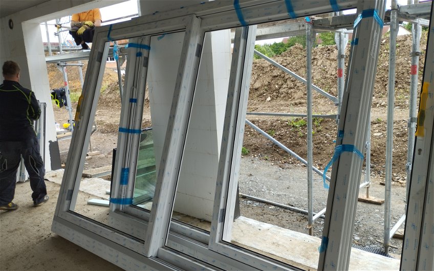 Fenstereinbau im Kern-Haus Jano in Wildenfels, OT Wiesen