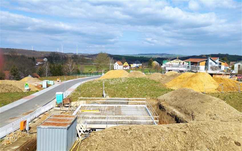 Blick ins Baugebiet in Wildenfels, OT Wiesen