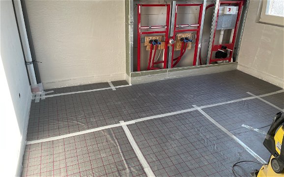 Vorbereitung Fußbodenheizung
