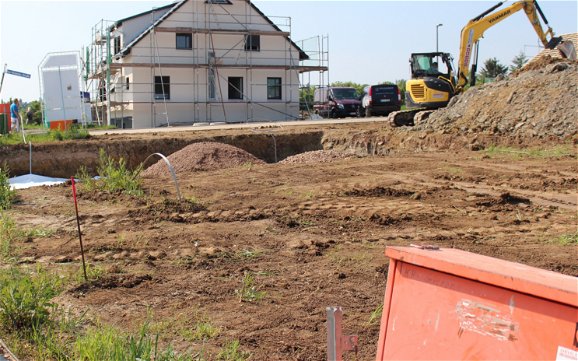 In Marbach beginnt der Bau eines weiteren Hauses.
