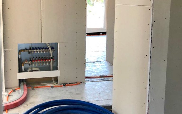 Heizkreisverteiler für Fußbodenheizung in Kern-Haus Bungalow in Halle Ammendorf