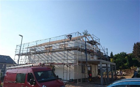Richtfest das frei geplante Einfamilienhaus von Kern-Haus in Gaggenau-Ottenau
