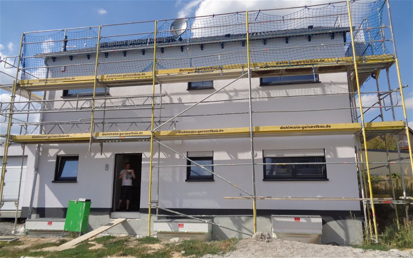Frei geplantes Einfamilienhaus von Kern-Haus in Angelbachtal mit fertiger Außenfassade