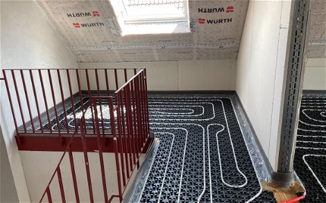 Fußbodenheizung in den frei geplanten Mehrfamilienhäusern von Kern-Haus in Hemsbach