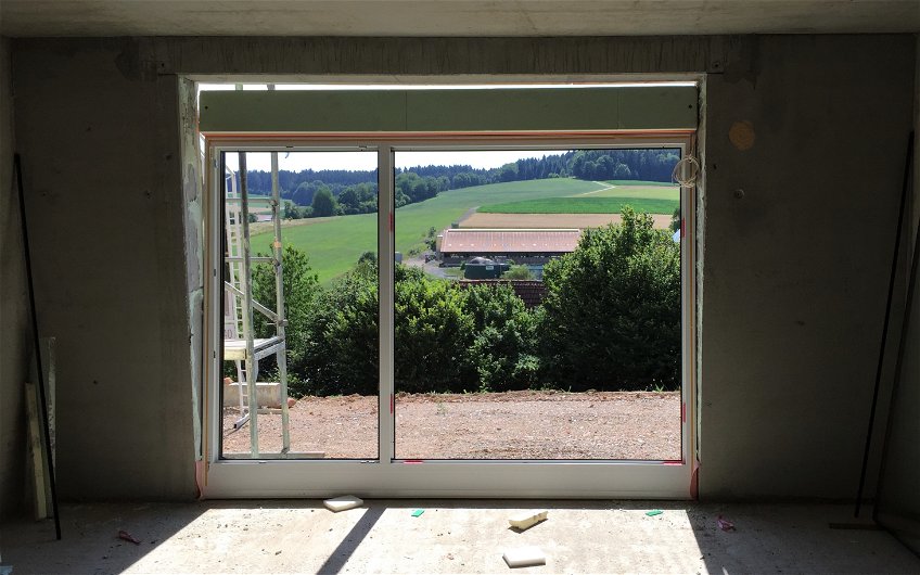 Fenster des frei geplanten Bungalows in Beerfelden-Airlenbach 