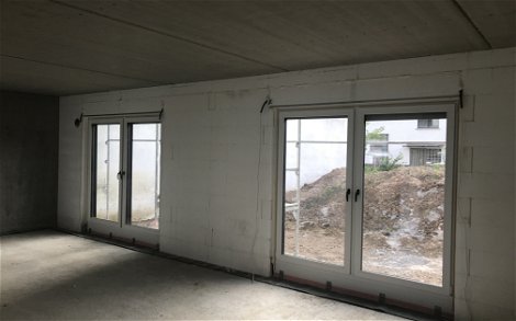Fenster des frei geplanten Einfamilienhauses von Kern-Haus in Wiesloch-Schatthausen