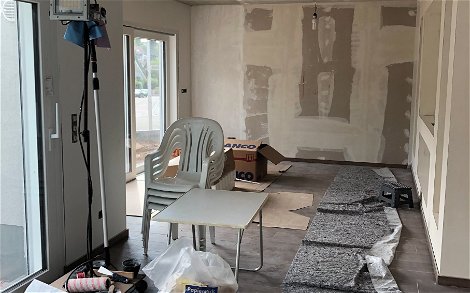 Malerarbeiten im individuell geplanten Familienhaus Vero von Kern-Haus in Leimen-Gauangelloch