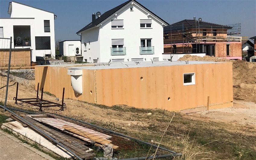Keller der frei geplanten Kern-Haus-Stadtvilla mit Einliegerwohnung in Sulzfeld