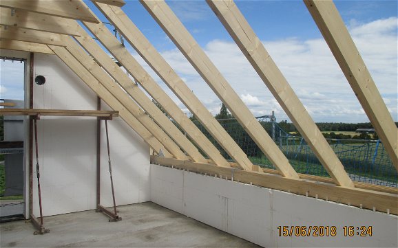 Errichtung des Dachstuhl