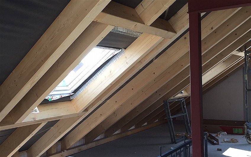 Beginn Innenausbau des Dachgeschoss