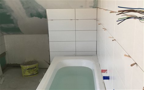 Einbau der Badewanne
