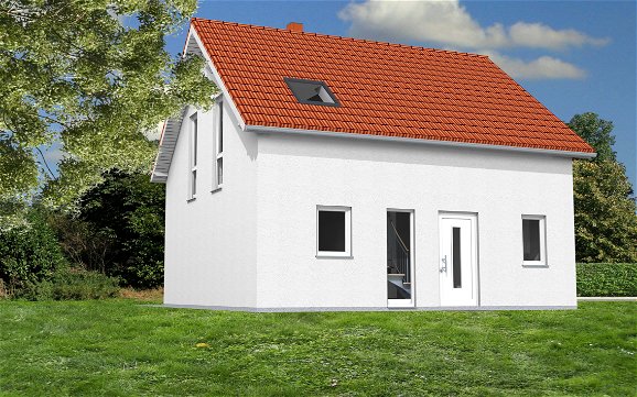 3D-Planungsansicht Hauseingang individuell Kern-Haus