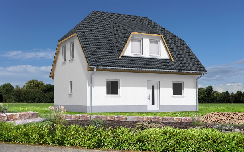 3D Planungsansicht des Kern-Haus Familienhauses in Grimma