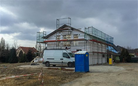 Rohbau Kern-Haus in Leipzig