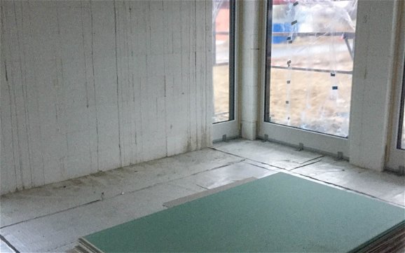Troclenbauplatten in Erdgeschoss des Kern-Haus in Großpösna