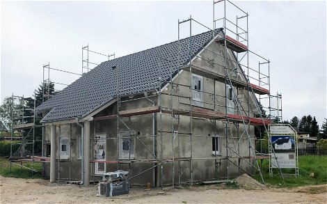 Kern-Haus Rohbau mit Grundputz in Machern