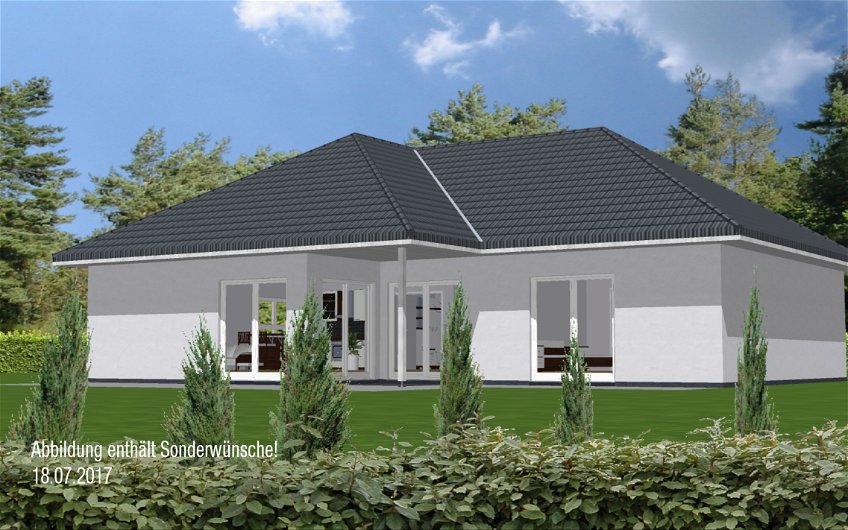 3D-Planungsansicht des Kern-Haus Bungalow in Lindenthal