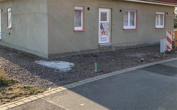 Grundputz auf Kern-Haus Bungalow Rohbau in Pohritzsch