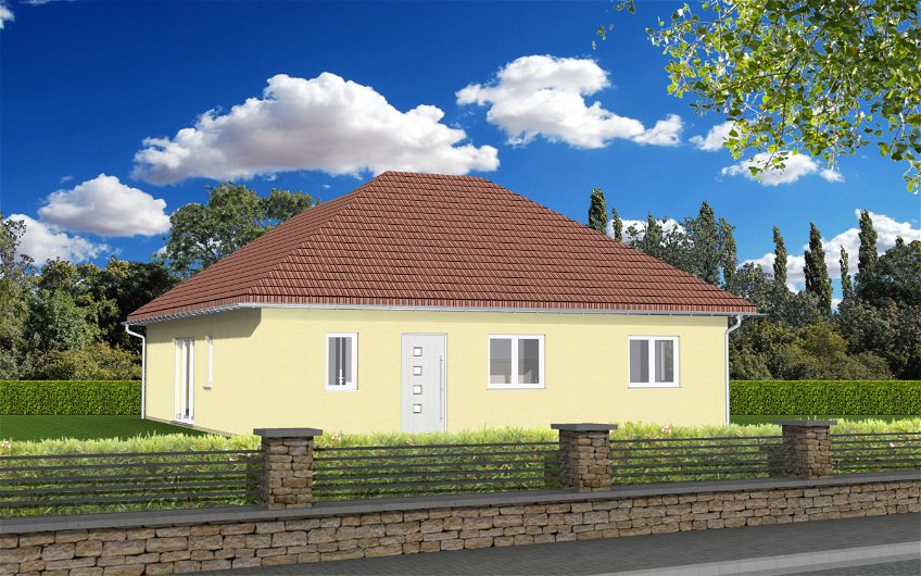 3D-Planungsansicht des Kern-Haus Bungalows in Pohritzsch