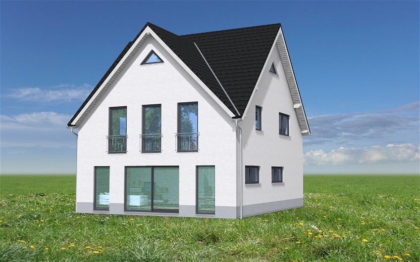 3D-Planungsansicht des Kern-Haus in Zwochau
