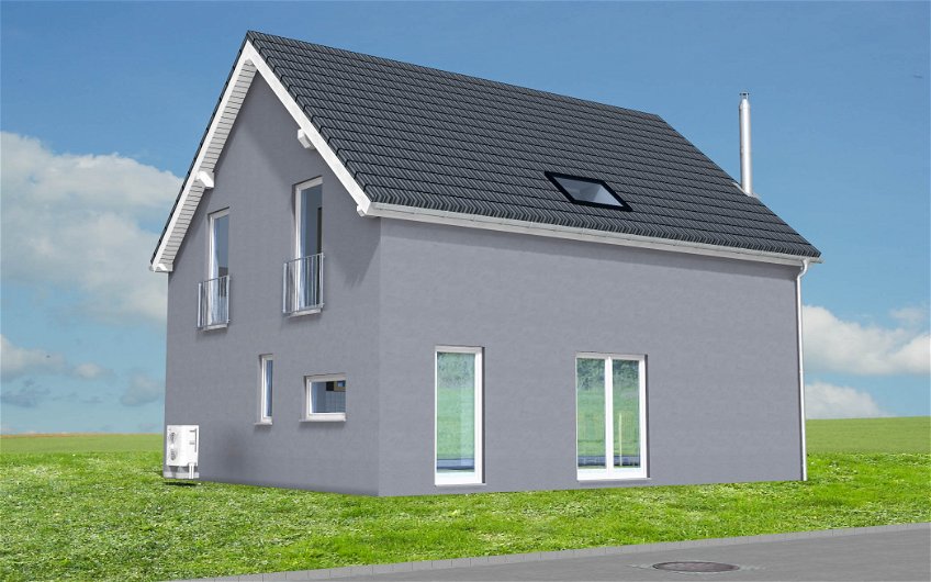 geplantes Kern-Haus in 3D-ansicht für Bau in Leipzig Breitenfeld