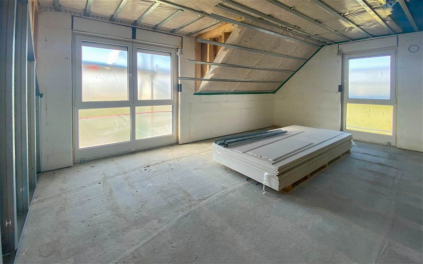 Schlafzimmer im Dachgeschoss des Kern-Haus in Eilenburg