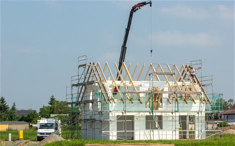 Dachstuhl im Bau für Kern-Haus in Eilenburg